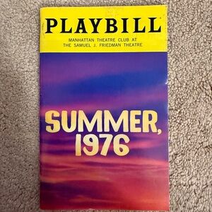 “Summer 1976” Broadway Playbill - Original Cast
